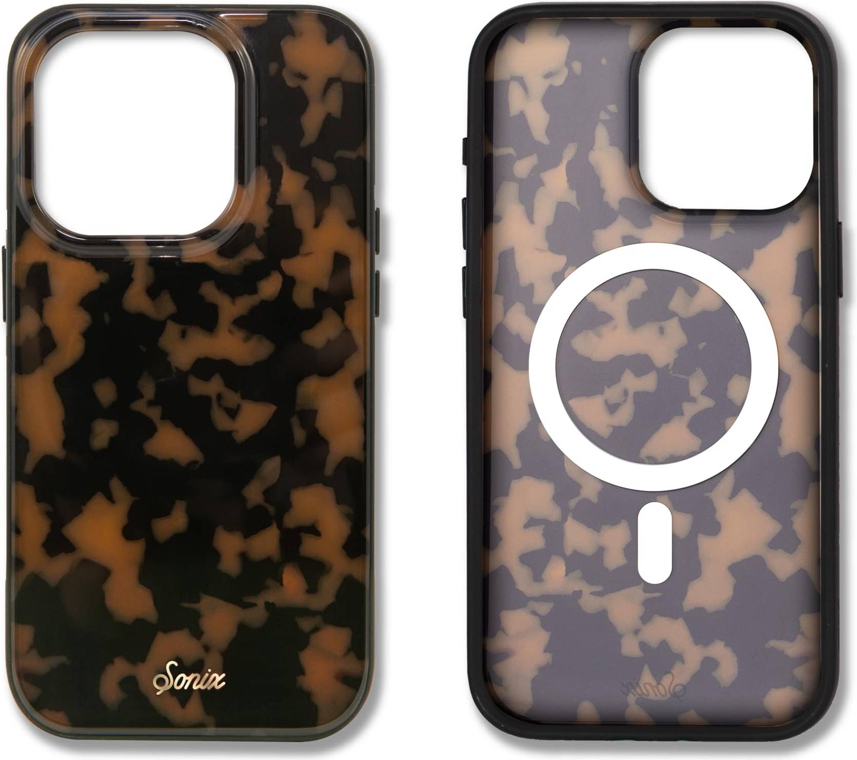 SONIX Case for iPhone 15 Pro Compatible with MagSafe 10ft Drop Tested Tortoise Shell Brown Tort