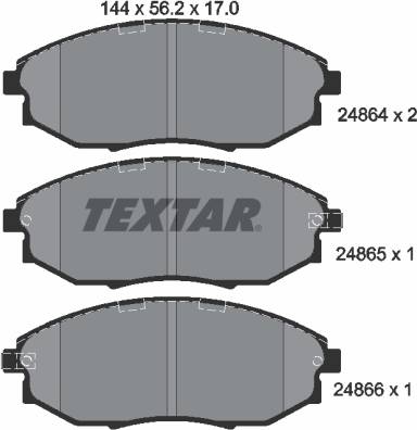 Textar Brake Pad Set 2486401