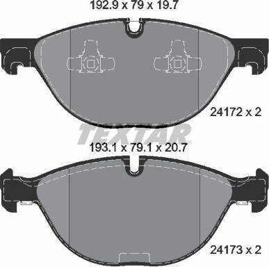 Textar Brake Pad Set 2417201