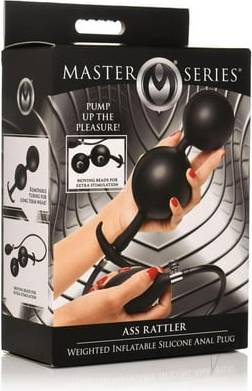 Inflatable Master Series Ass Rattler Weighted Inflatable Silicone Anal Plug