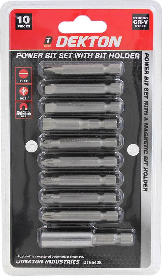 Dekton Power Bit Set With Bit Holder