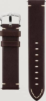 Hirsch Ranger Retro Leather Watch Strap Brown