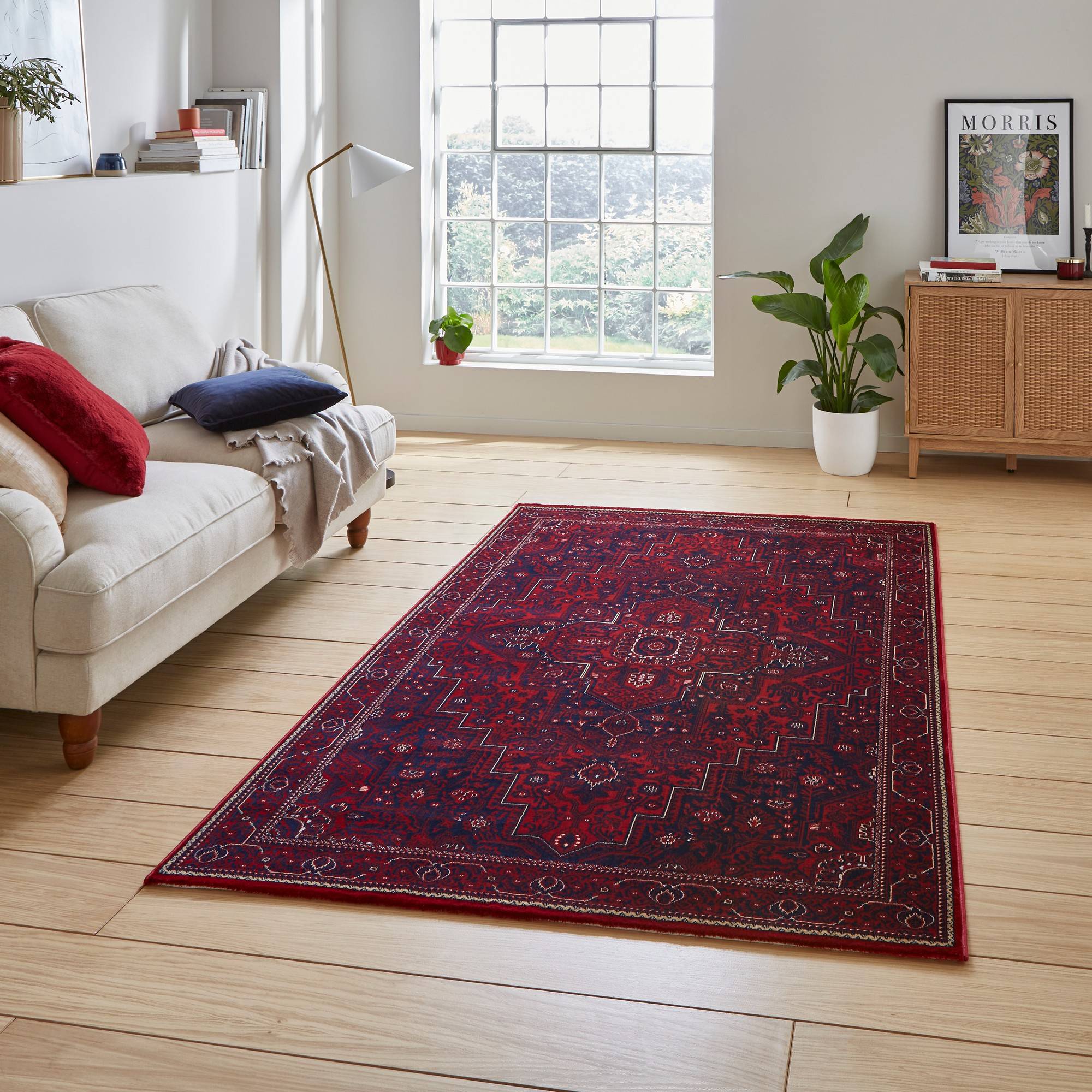 Think Rugs Dubai Traditional Super Soft Red