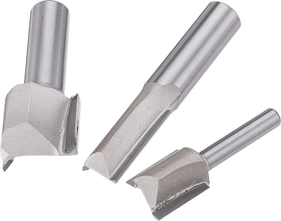 GZUK 1/2 Inch 1/4 1/2 Inch Shank Extended Straight Dual Edged Router Bit Carpenter Milling Cutter