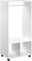 Homcom Open Wardrobe - White Clothes Rack Wardrobe