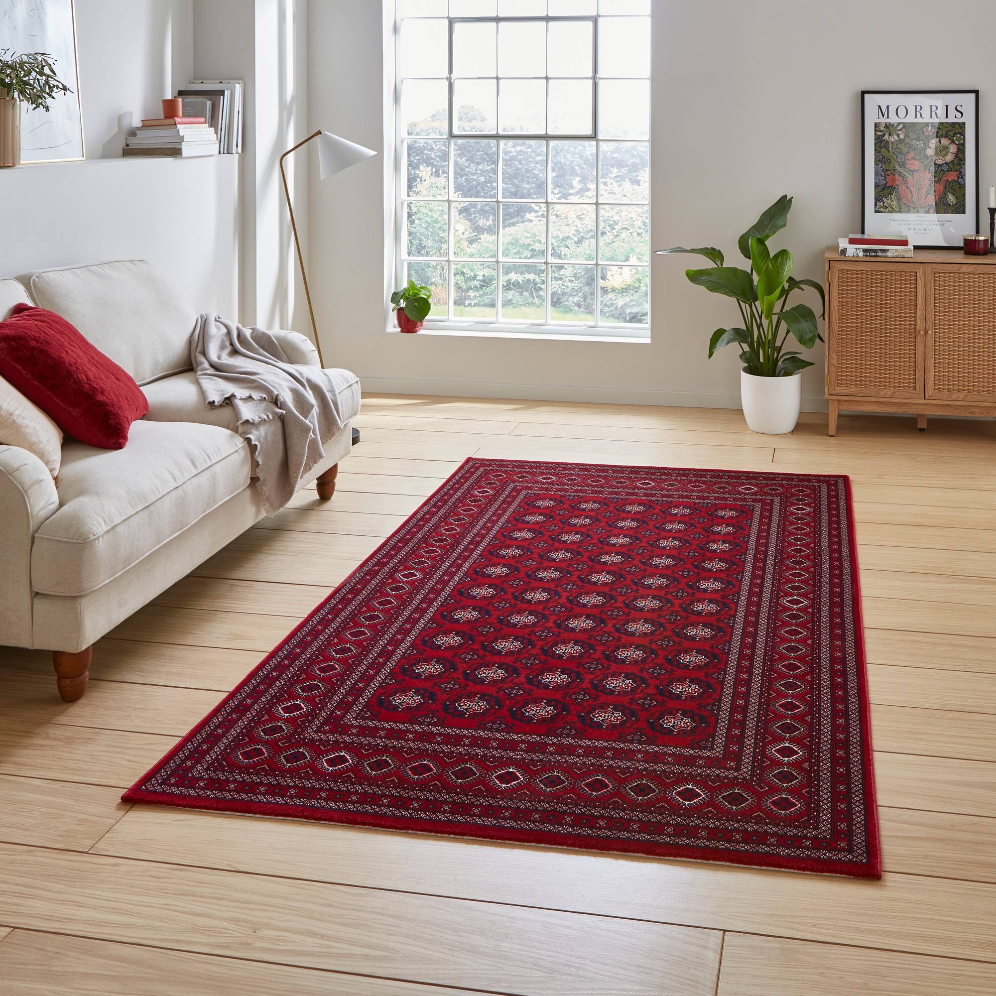 Think Rugs Dubai Traditional Super Soft Red