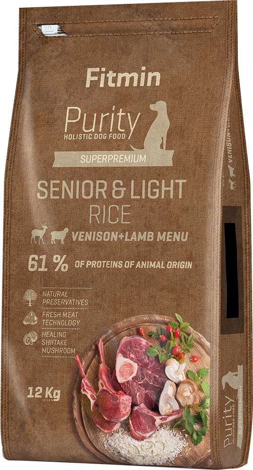 Dog Purity Senior & Light Ris, hjort