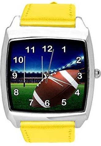 Taport Yellow Leather Square for Rugby Fans Blue
