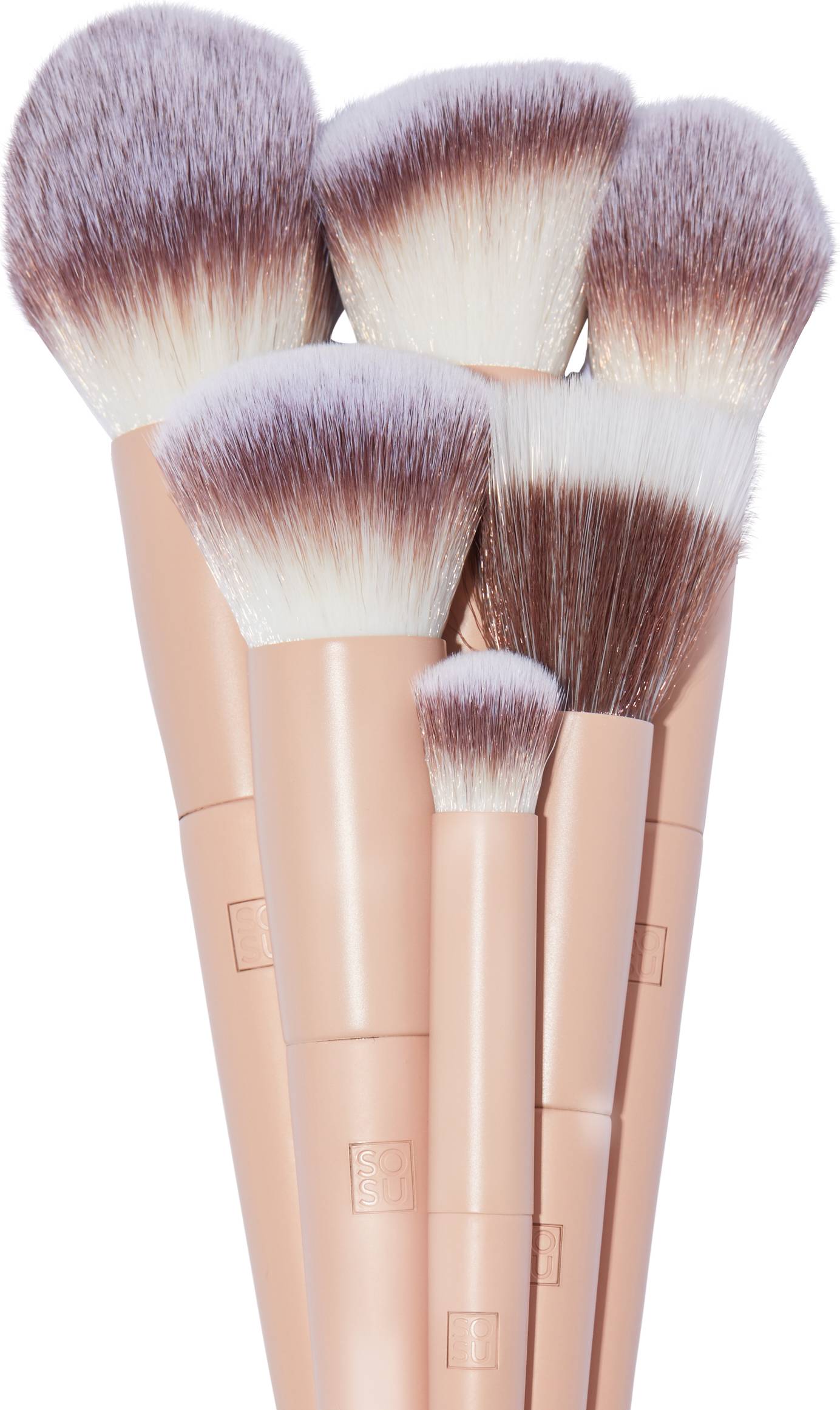 Pink Handle Face Brush Collection