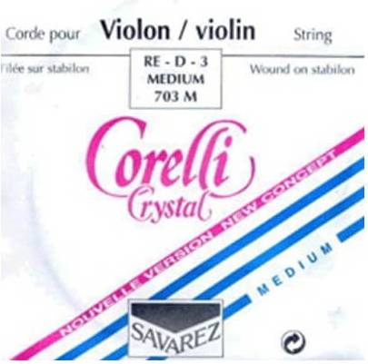 Corelli Crystal Violin D String 4/4 Size Medium Loop End