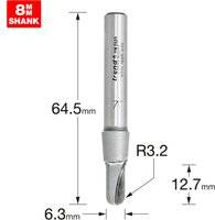 Trend CRAFTPRO Radius Router Cutter 6.3mm 12.7mm 8mm
