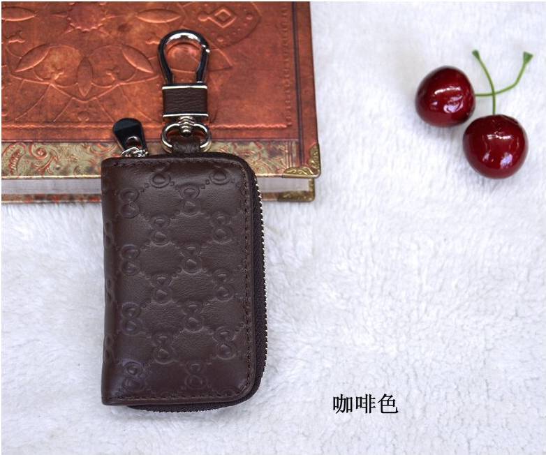 Car key pouch Keychain Pouch Top Layer Cowhide Embossed Car Key Pouch