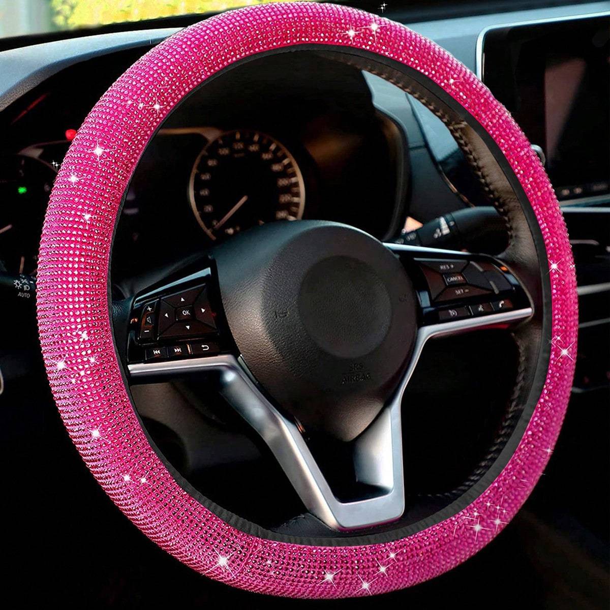 Shein Rhinestone Decor Car Wheel Cover