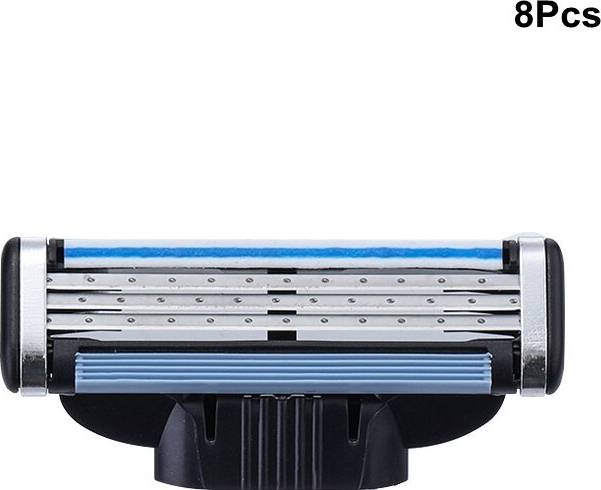 Gillette mach 3 Minleaf ML-GT3 8Pcs Men's 3-Layers Razor Blade Refills For Gillette MACH 3 Razor Replacement Head