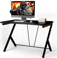 Costway Computer Desk Racing Gaming Table - Brown