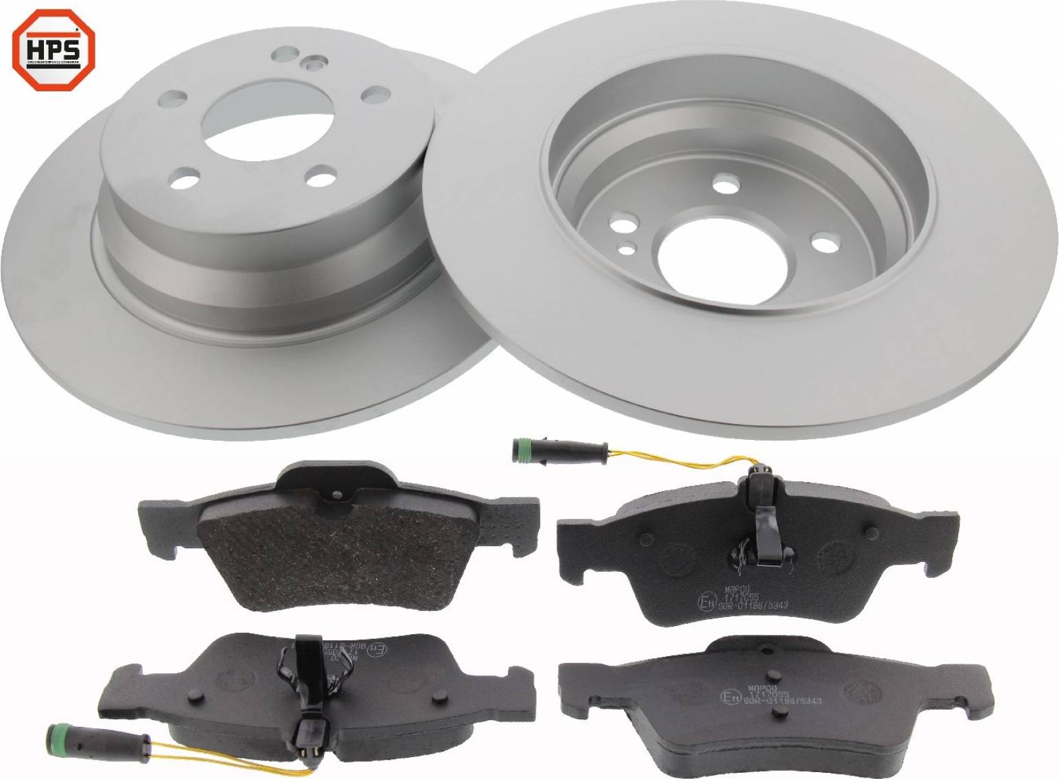 Mapco Brake Disc And Pads Set Rear Axle