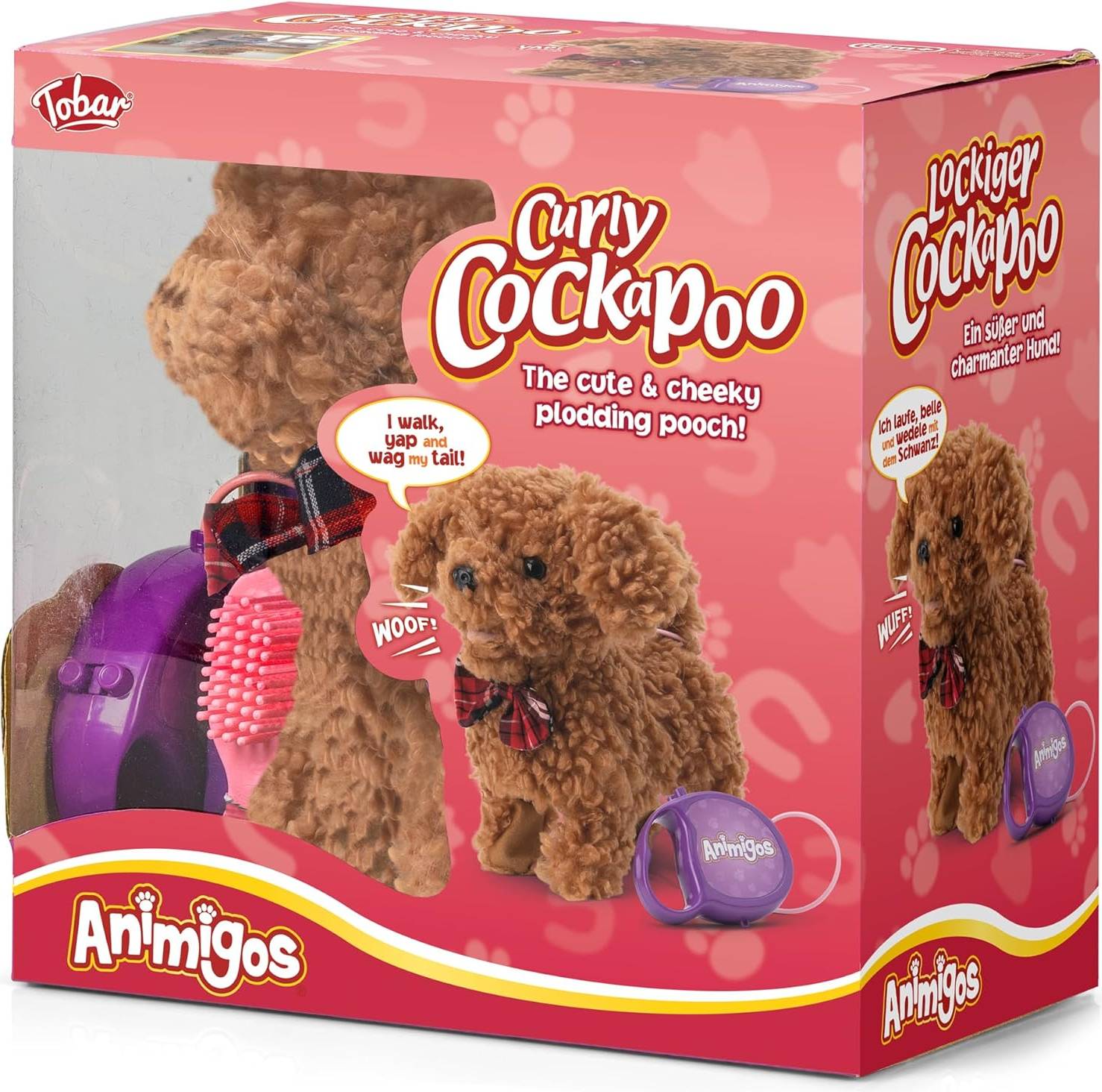 Animigos Curly Cockapoo with Lead