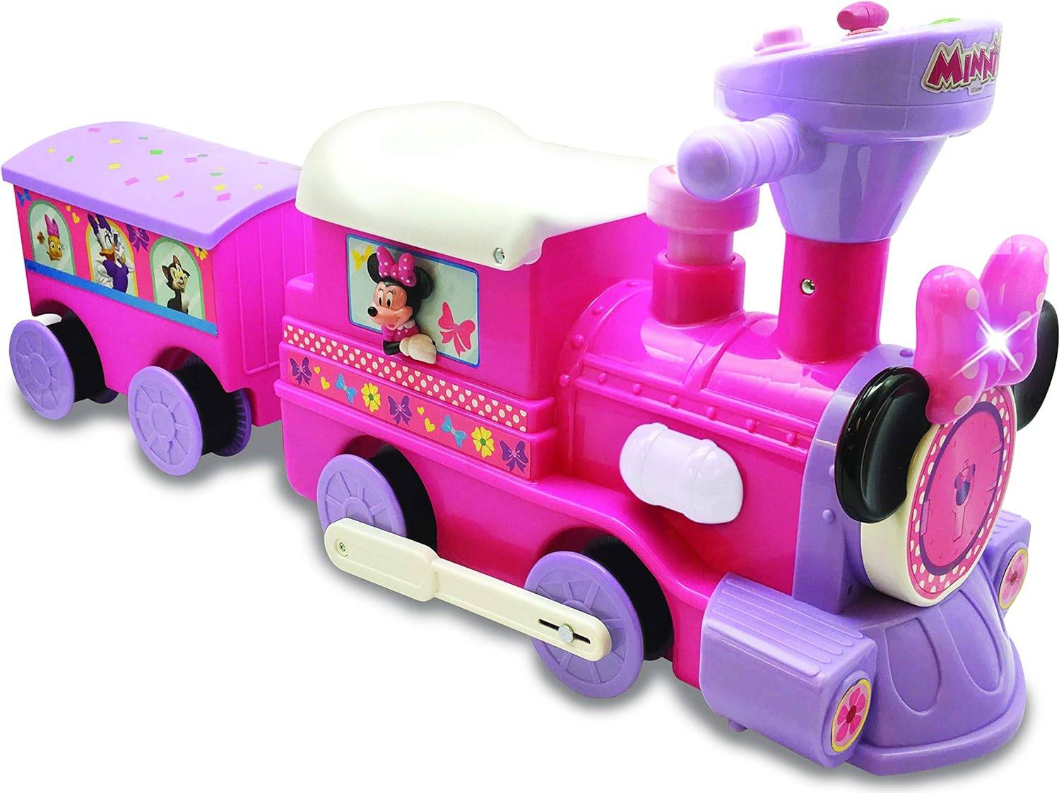 Kiddieland Minnie Ride-On Train with Caboose & Track Large