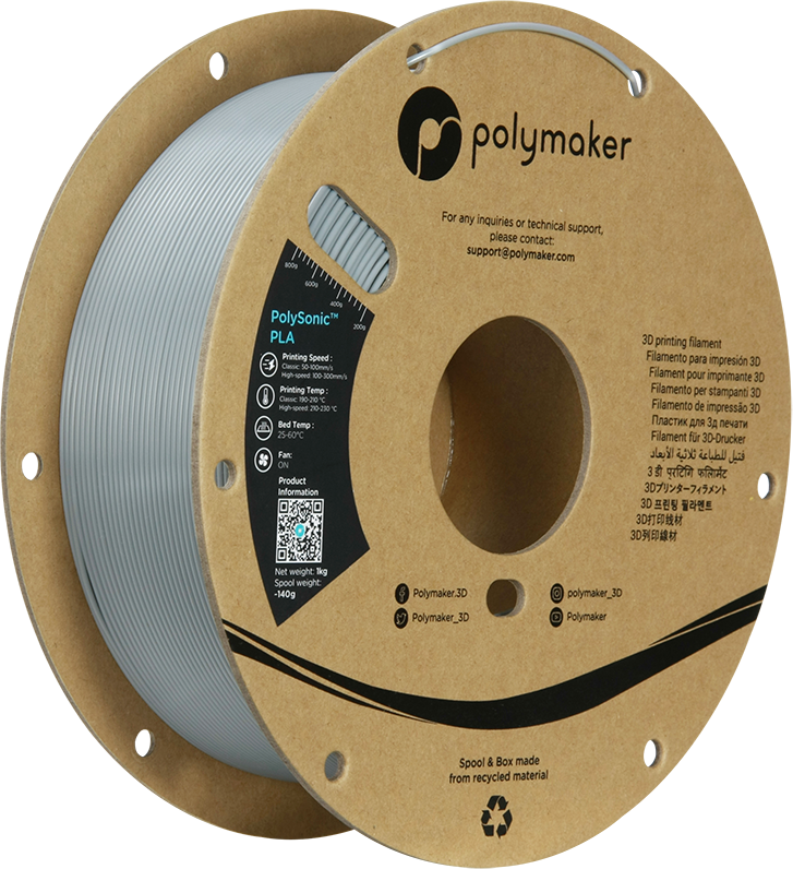 Polymaker PolySonic PLA Grey