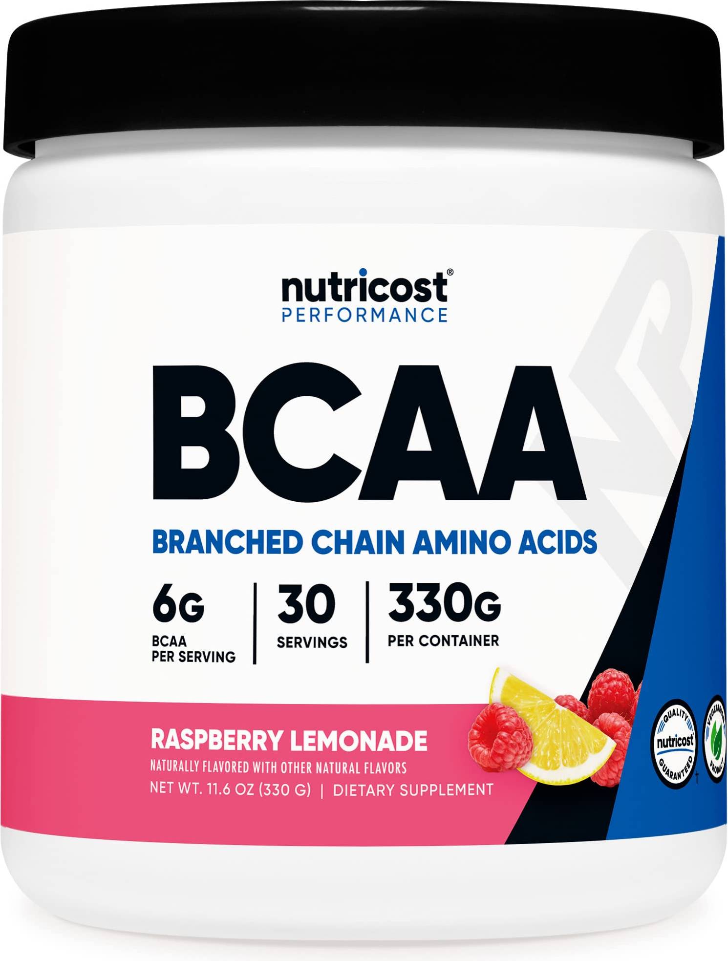 Nutricost Performance BCAA Powder 330 g - Raspberry Lemonade