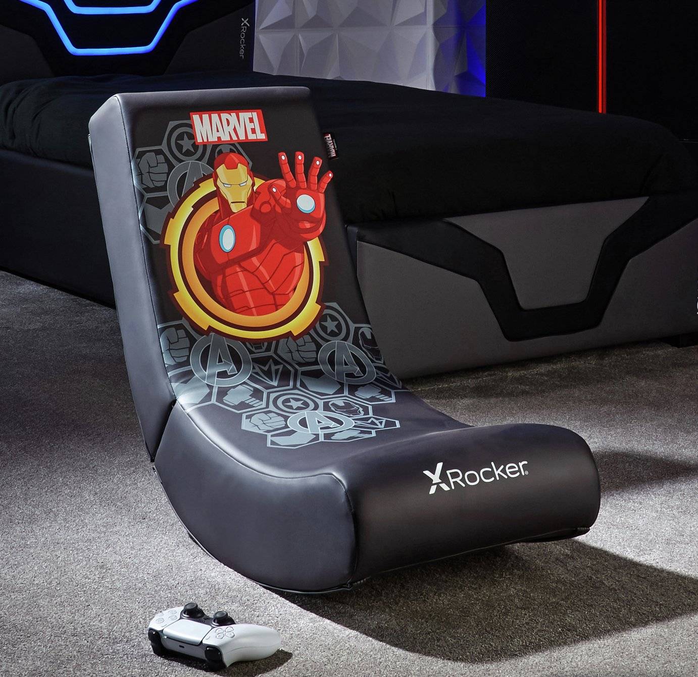 X rocker gaming chair junior X-Rocker X Rocker Marvel Hero Video Rocker Junior Gaming Chair