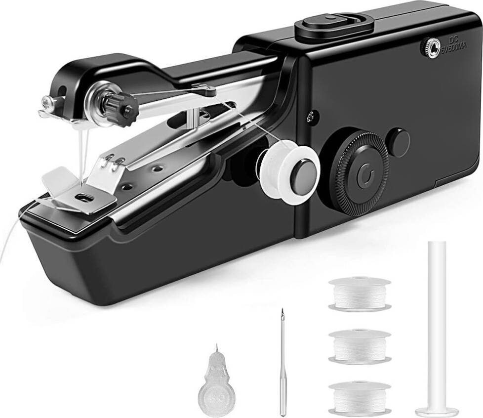 Handheld Sewing Machine, Portable Mini Sewing Machine for Beginners, Cordless Electric Stitching Machine with Sewing