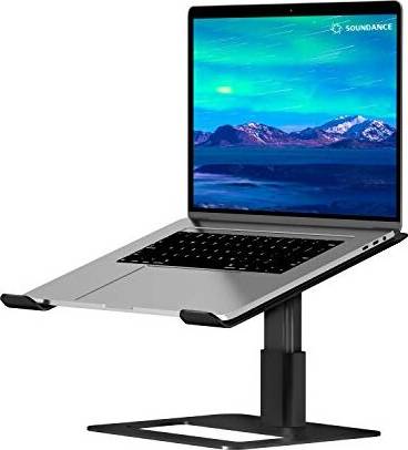 SOUNDANCE Adjustable Laptop Stand for Desk, Computer Stand, Ergonomic Laptop Riser Holder Compatible with 10 to 17.3 Inches Notebook PC Computer, BLACK