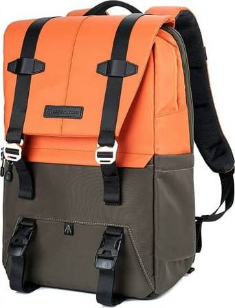 20L Large Capacity PU Leather Camera Backpack
