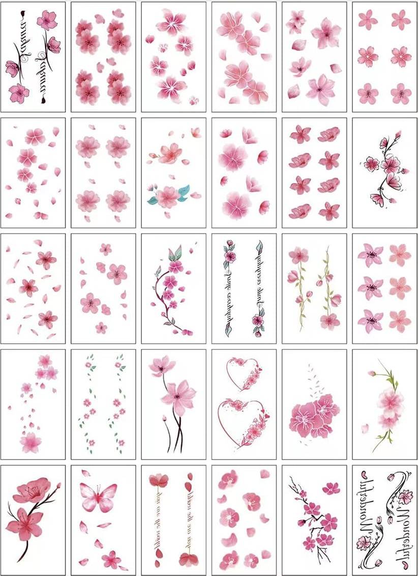 Shein 30sheets Flower Pattern Tattoo Sticker Black Friday