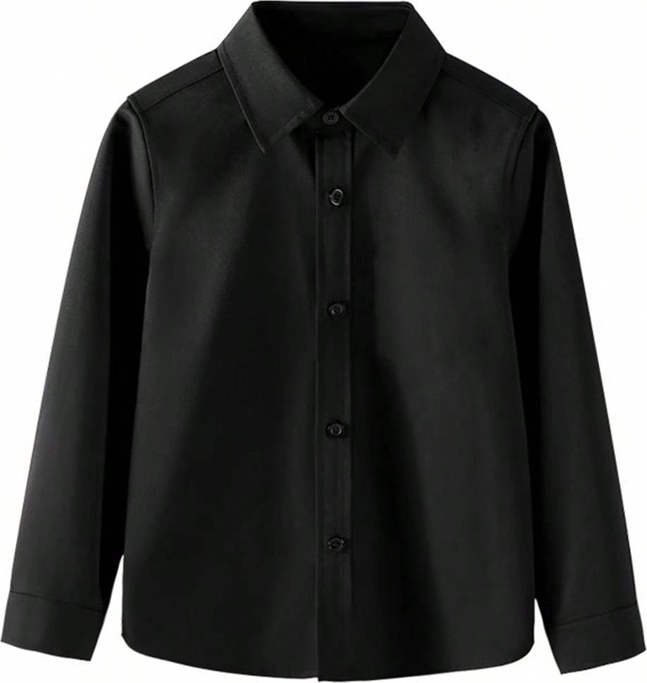 Shein Tween Boy Solid Button Front Shirt