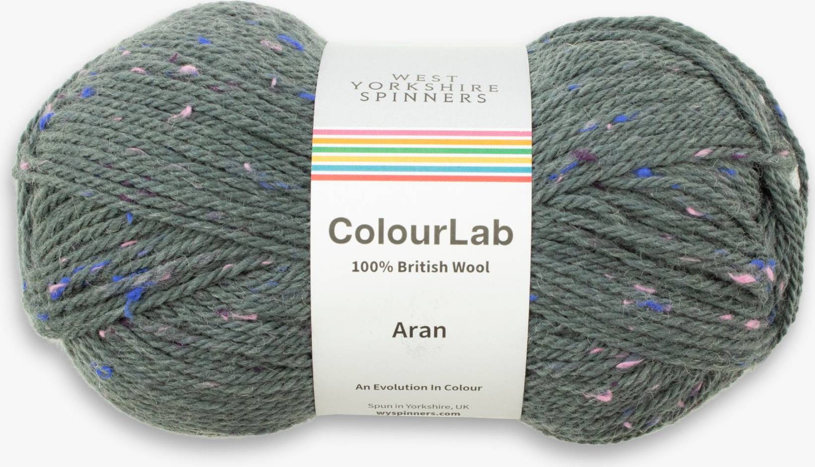 Tweed garn ColourLab Aran Tweed Slate Grey Tweed