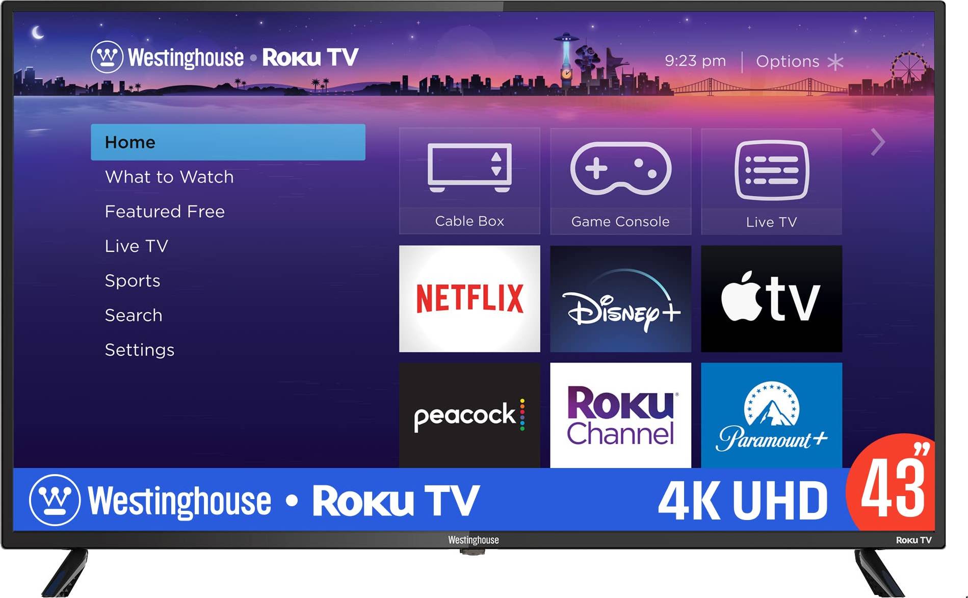 Westinghouse Roku 43 Inch Smart TV 4K UHD LED