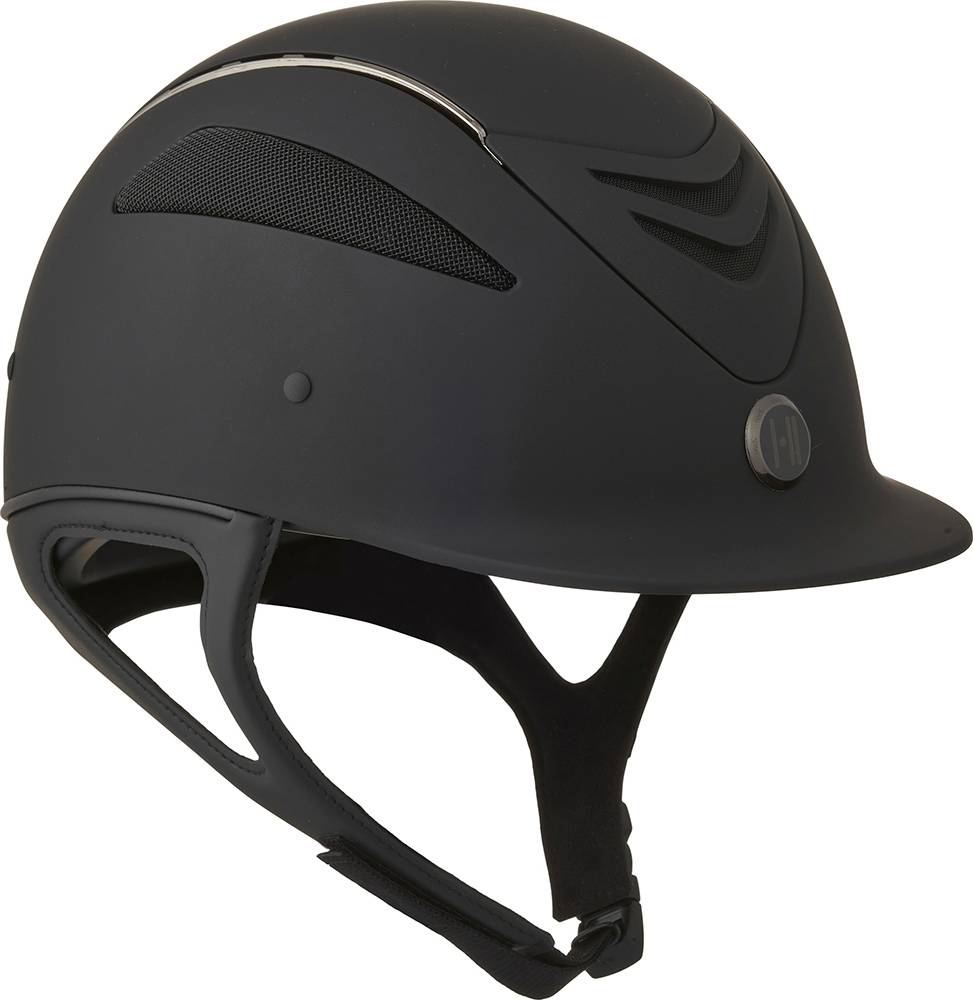 Onek Mat Chrome Pipe Riding Helmet - Noir