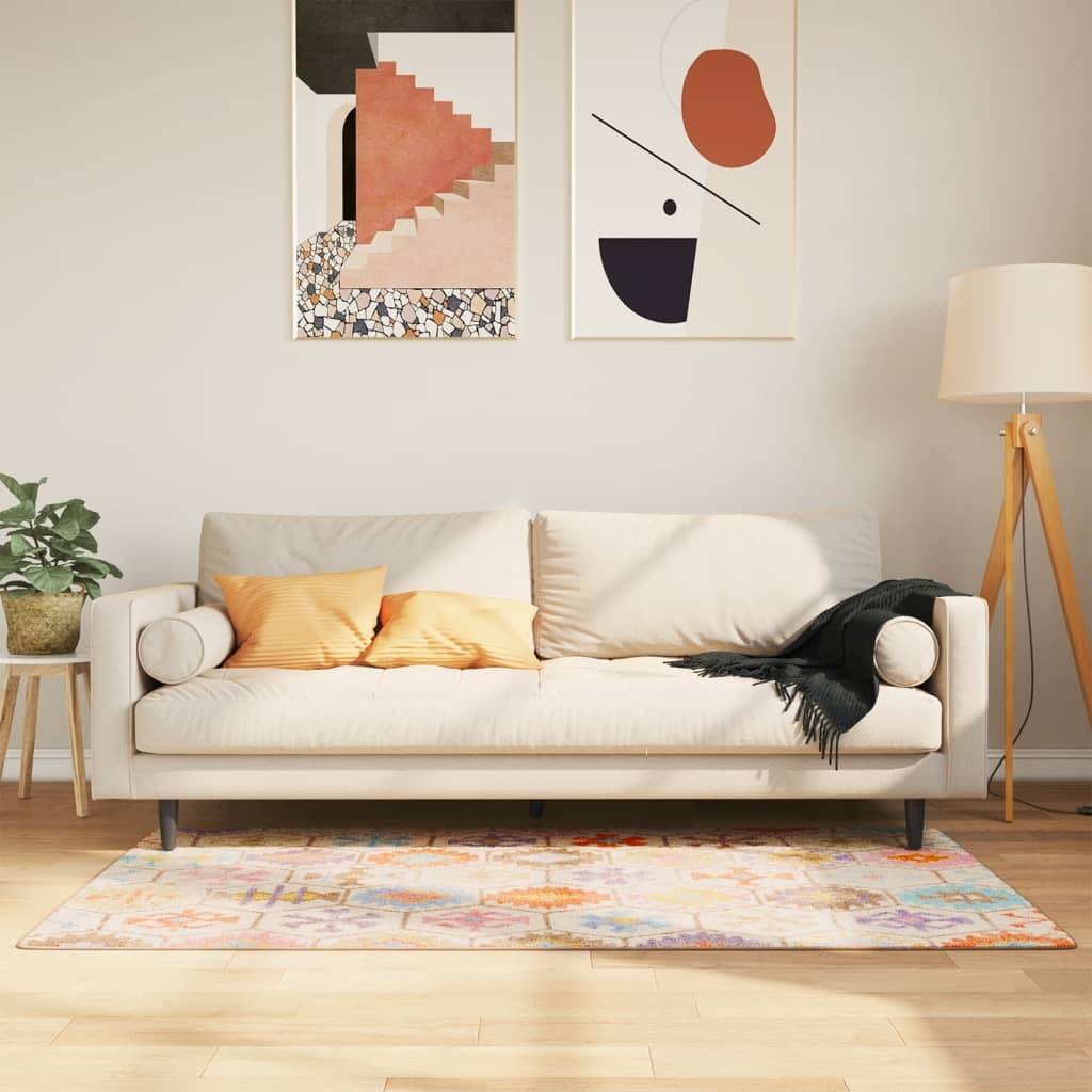 vidaXL Washable Non-slip Rug Multicolour, Blue cm