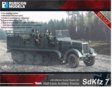 Sdkfz 7 Halftrack 1:56 Plastic Model Kit