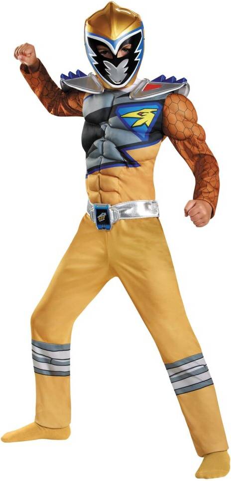 Disguise Power Ranger Gold Ranger Dino Charge Muskelkostüm