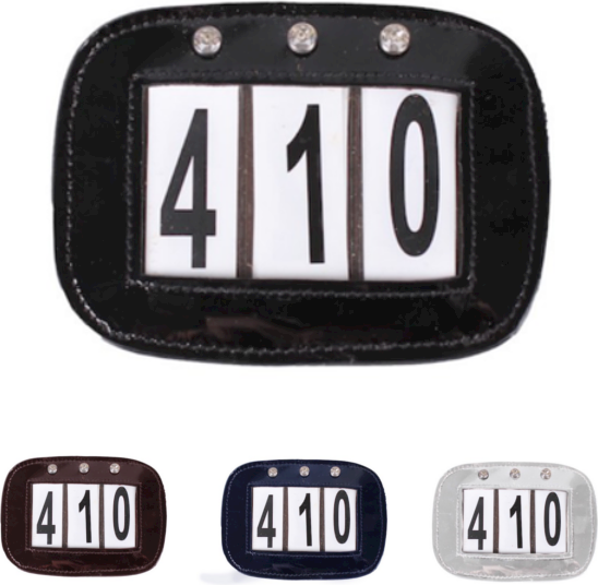 QHP Riding Number Holder - Marron