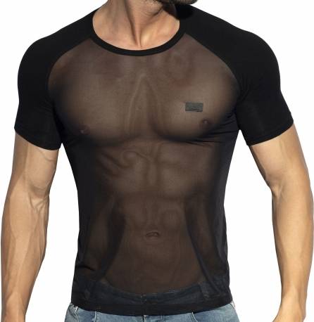 ES Collection Raglan Net T-Shirt - Black