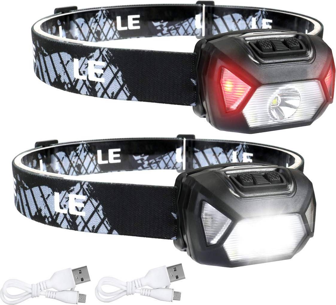 Torcia Frontale Ricaricabile USB 2pcs