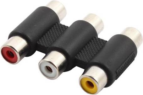 Uxcell Universal 3 Rca Female Audio Cable Connector