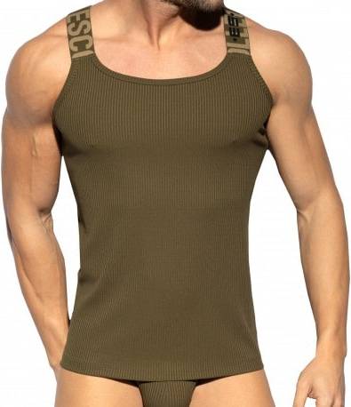 ES Collection Recycled Rib Tank Top - Khaki