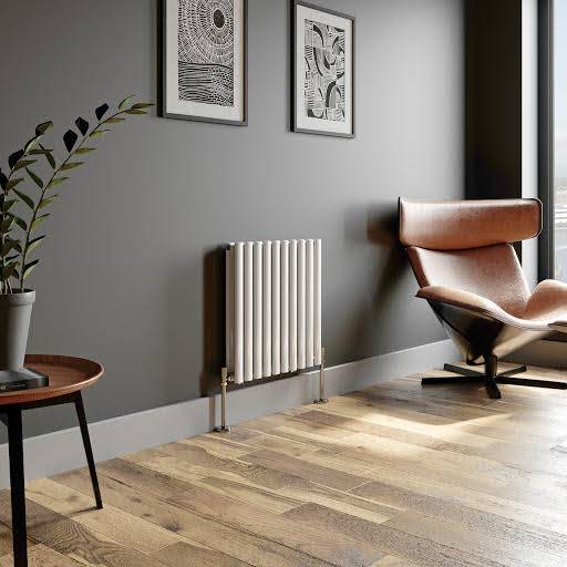 Duratherm Horizontal Oval Tube Double Panel Designer Radiator 600