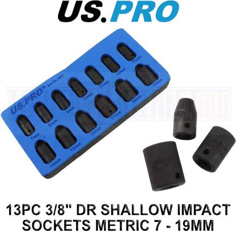 US PRO 13pc Impact Socket Set Socket Bit