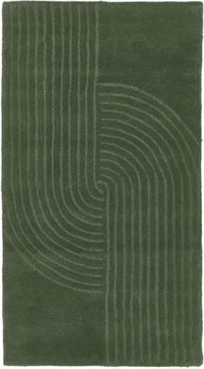 Westwing Collection High-Low Wool Rug Mason Hand-Tufted Grey