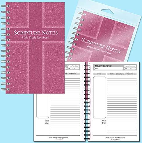 Pink bible Scripture Notes Bible Study Notebook Rose Pink