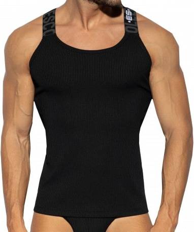 ES Collection Recycled Rib Tank Top - Black