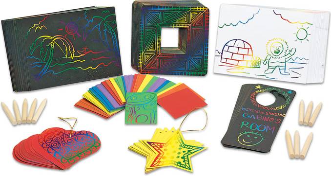 Colorations Scratch Art with Design Classroom Set 166 pcs