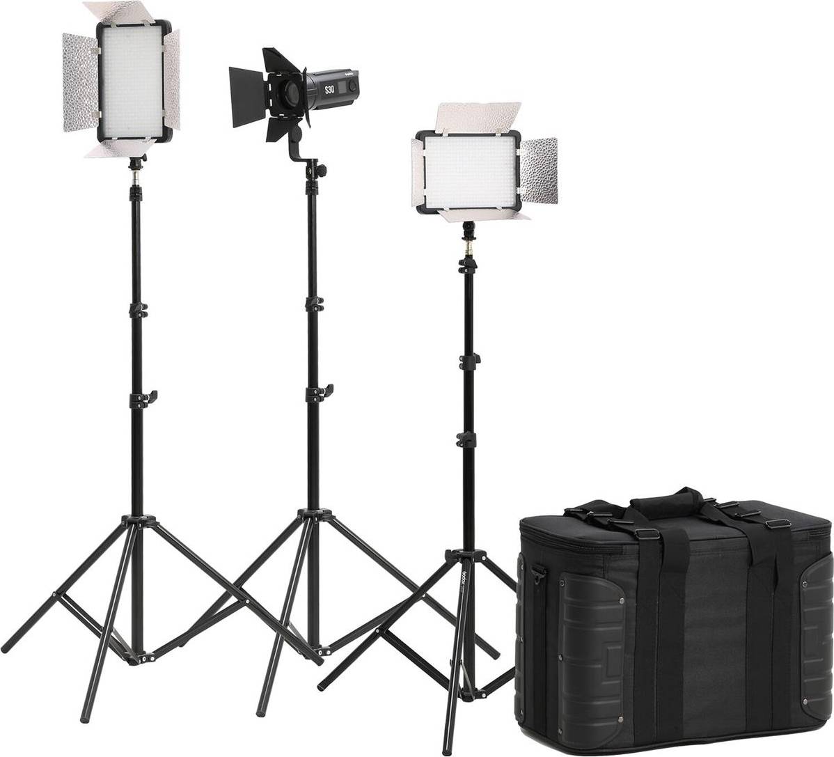 Godox led kit Godox LED500LR 3-Light LED Bi-Color Video Light Kit