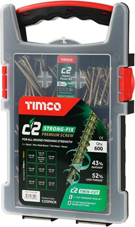 Timco C2 Strong-Fix Premium CSK Gold
