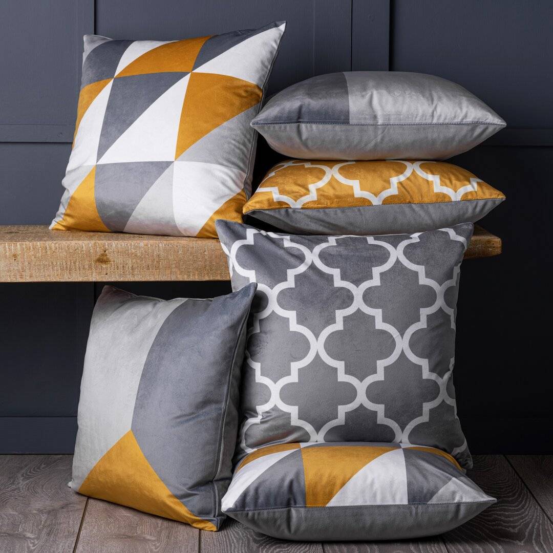 Zipcode Design Bentley Geometric Cushion Cover Yellow